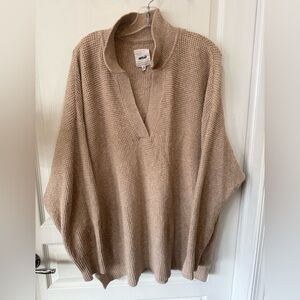 Aerie Women's Cowl Neck Sweater in Tan